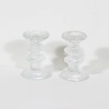 Iittala Festivo kynttilänjalat, kirkas, 2 kpl, suunnittelija Timo Sarpaneva,