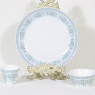 Arabia Elisabeth vati, sokerikko ja kermakko, suunnittelija Raija Uosikkinen,