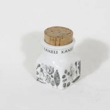 Arabia maustekuvio maustepurkki, kaneli, suunnittelija Esteri Tomula, kaneli, serikuva