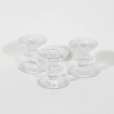 Iittala Festivo kynttilänjalat, signeerattu, 3 kpl, suunnittelija Timo Sarpaneva, signeerattu, pieni