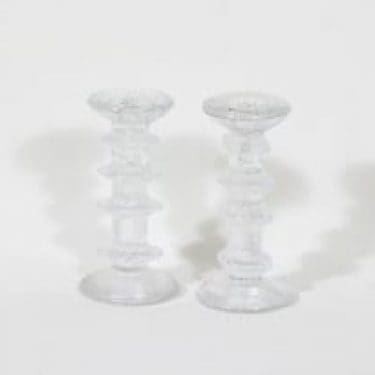 Iittala Festivo kynttilänjalat, signeerattu, 2 kpl, suunnittelija Timo Sarpaneva, signeerattu