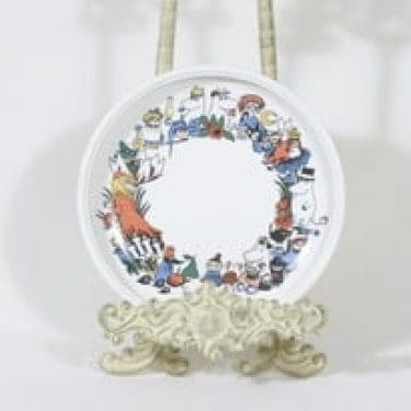 Arabia Muumi lasten lautanen, suunnittelija Tove Slotte, serikuva