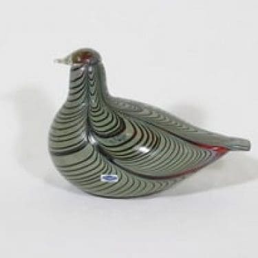 Nuutajärvi koristelintu, Fasaani, suunnittelija Oiva Toikka, Fasaani, suuri, monivärinen, signeerattu