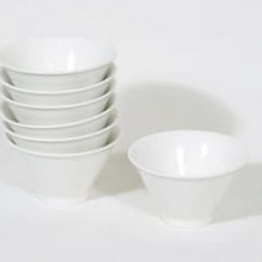 Arabia Harlekin annoskulhot, valkoinen, 7 kpl, suunnittelija , pieni