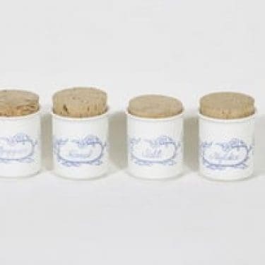 Arabia Sininen keittiö maustepurkit, 4 kpl, suunnittelija ,