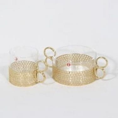 Iittala Tsaikka sokerikko ja kermakko, kirkas, suunnittelija Timo Sarpaneva,