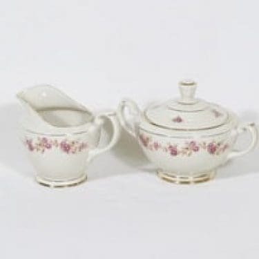 Arabia Anneli sokerikko ja kermakko, suunnittelija Olga Osol, siirtokuva