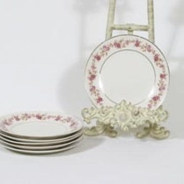 Arabia Anneli lautaset, 6 kpl, suunnittelija Olga Osol, pieni, siirtokuva