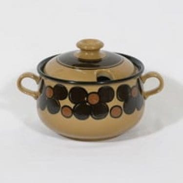 Arabia Kalevala liemimalja, käsinmaalattu, suunnittelija Anja Jaatinen-Winquist, käsinmaalattu, signeerattu, retro