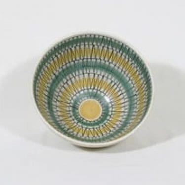 Kupittaan savi kulho, käsinmaalattu, suunnittelija Laila Zink, käsinmaalattu, signeerattu