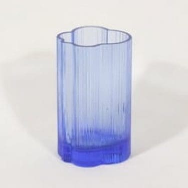 Nuutajärvi Cumulus maljakko, sininen, suunnittelija Markku Salo,