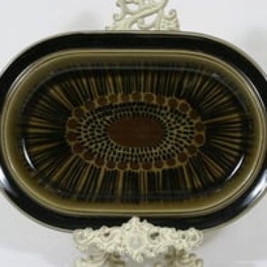 Arabia Kosmos vati, suunnittelija Gunvor Olin-Grönqvist, soikea, puhalluskoriste, retro