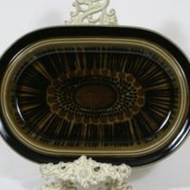 Arabia Kosmos vati, suunnittelija Gunvor Olin-Grönqvist, soikea, puhalluskoriste, retro