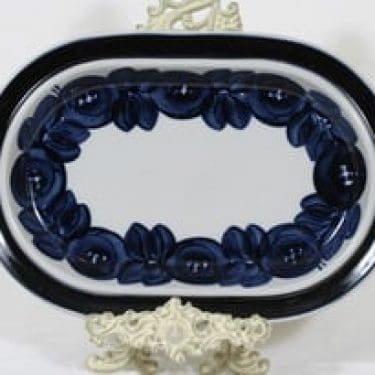 Arabia Anemone vati, käsinmaalattu, suunnittelija Ulla Procope, käsinmaalattu, soikea, signeerattu