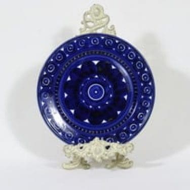 Arabia Valencia lautanen, matala, suunnittelija Ulla Procope, matala, käsinmaalattu, signeerattu