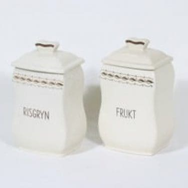 Arabia EF 2 riisiryyni- ja hedelmärasia, tekstikuvio, 2 kpl, suunnittelija , tekstikuvio, suuri
