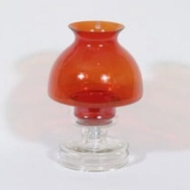 Riihimäen lasi Apollo kynttilälyhty, rubiininpunainen, suunnittelija Nanny Still,