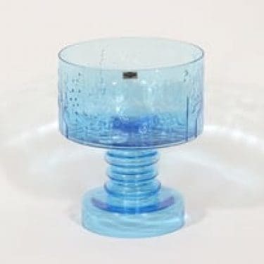 Nuutajärvi Flora kulho, jalallinen, suunnittelija Oiva Toikka, jalallinen