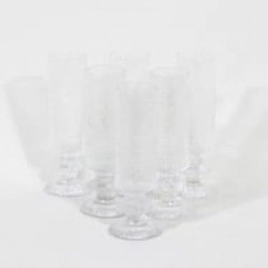 Iittala Senaattori kuohuviinilasi, kirkas, 6 kpl, suunnittelija Timo Sarpaneva, suuri, soikea