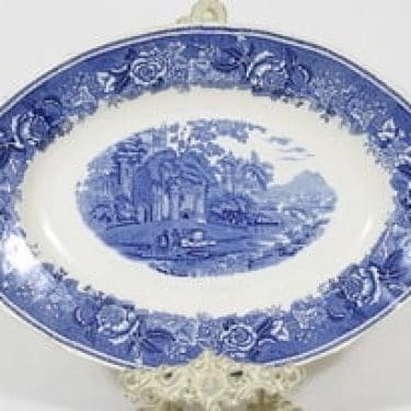 Arabia Maisema paistivati, sininen, suunnittelija , soikea