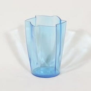 Nuutajärvi 1437 maljakko, turkoosi, suunnittelija Harry Moilanen,