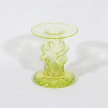 Riihimäen lasi Kasperi kynttilänjalka, signeerattu, suunnittelija Erkkitapio Siiroinen, signeerattu, pieni
