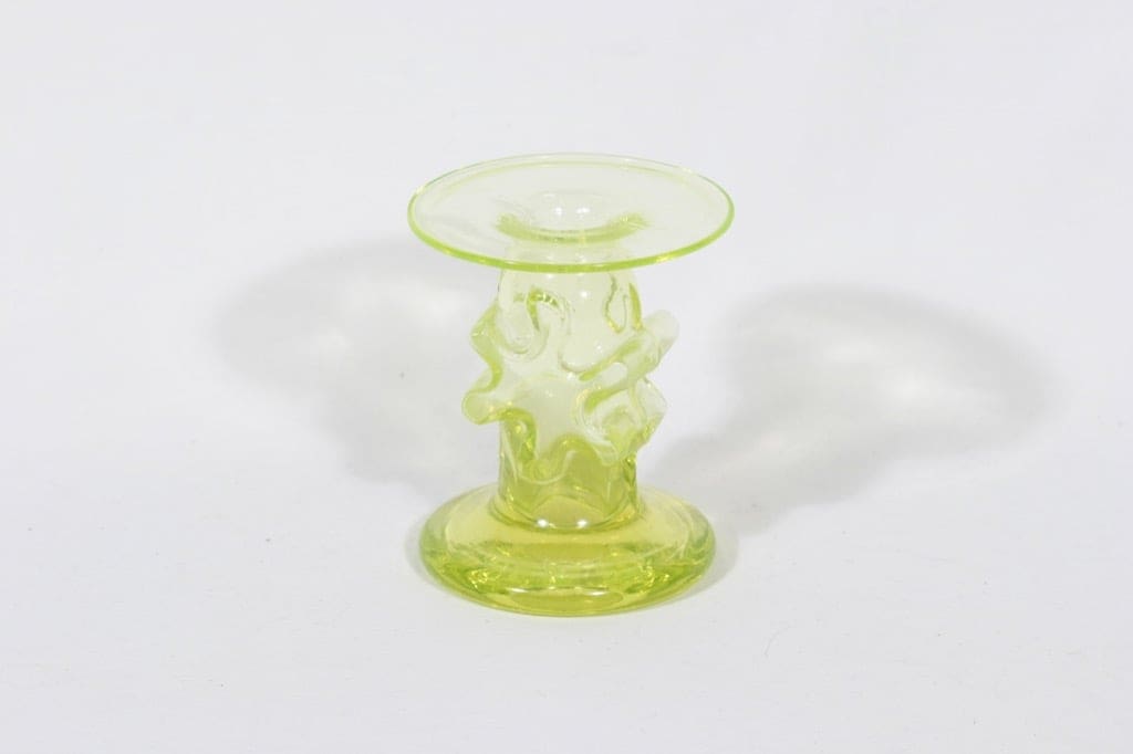 Riihimäen lasi Kasperi kynttilänjalka, signeerattu, suunnittelija Erkkitapio Siiroinen, signeerattu, pieni