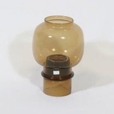 Nuutajärvi Tuikku kynttilälyhty, ruskea, suunnittelija Heikki Orvola, pieni