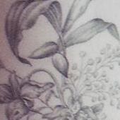 Arabia koristekuvio Orkidea