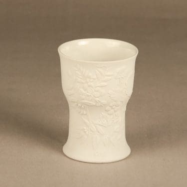 Arabia Suvi maljakko, valkoinen, suunnittelija Gunvor Olin-Grönqvist, mattalasite