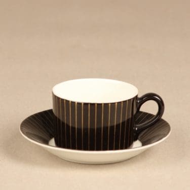 Arabia TM mocha cup, gold stripe, Kaj Franck