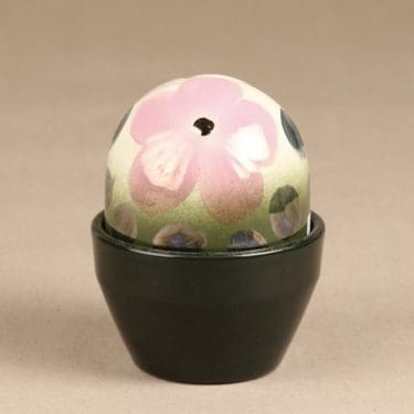 Arabia Ikikukka Saint Paulia koriste-esine, vaaleanpunainen, suunnittelija Heljä Liukko-Sundström, käsinmaalattu