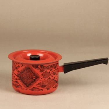 Finel Neptun kasari, punainen, suunnittelija Esteri Tomula, serikuva