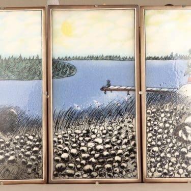 Arabia seinälaatta, Kesä sydämissämme, suunnittelija Heljä Liukko-Sundström, Kesä sydämissämme, triptyykki, serikuva