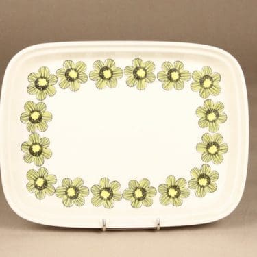 Arabia Primavera vati, vihreä, suunnittelija Esteri Tomula, serikuva, kukka-aihe