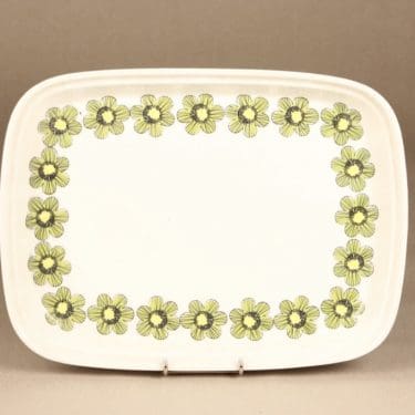 Arabia Primavera vati, vihreä, suunnittelija Esteri Tomula, serikuva, kukka-aihe