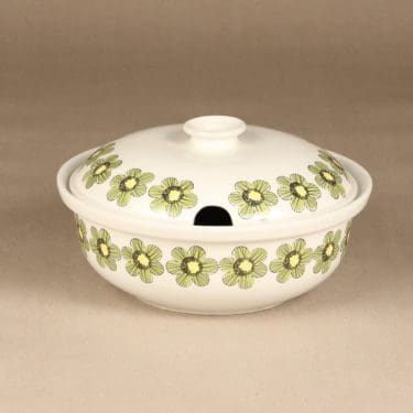 Arabia Primavera terriini, vihreä, suunnittelija Esteri Tomula, serikuva