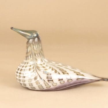 Nuutajärvi koristelintu, Kuikka, suunnittelija Oiva Toikka, Kuikka, signeerattu, numeroitu