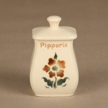 Arabia EB1 maustepurkki, Pippuria, suunnittelija , Pippuria, pieni, puhalluskoriste