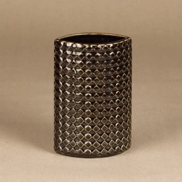 Arabia Harlekiini maljakko, ruskea, suunnittelija Kaarina Aho,