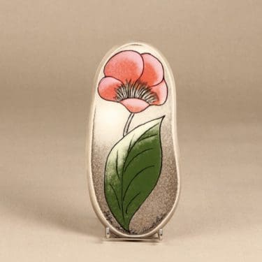 Arabia seinälaatta, Iloinen katse, suunnittelija Heljä Liukko-Sundström, Iloinen katse, serikuva, signeerattu