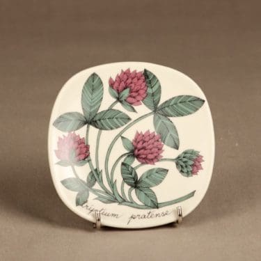 Arabia Botanica koristelautanen, Puna-apila, suunnittelija Esteri Tomula, Puna-apila, kukka-aihe