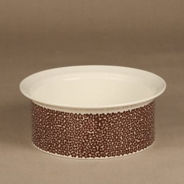 Arabia Faenza kulho, ruskea, suunnittelija Inkeri Seppälä, serikuva