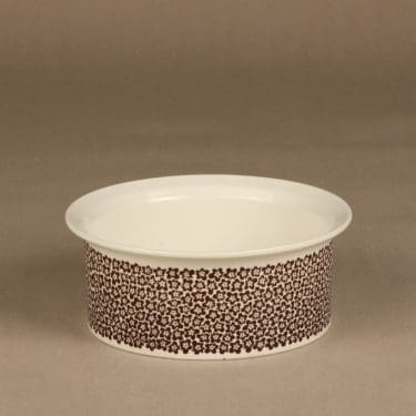 Arabia Faenza kulho, ruskea, suunnittelija Inkeri Seppälä, serikuva