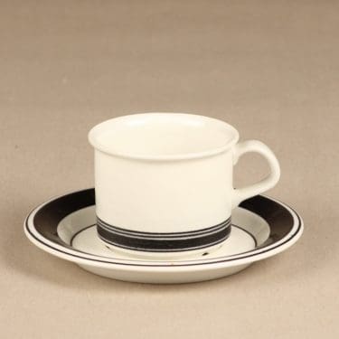 Arabia Faenza kahvikuppi, raitakoriste, suunnittelija Peter Winquist, raitakoriste, serikuva