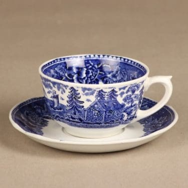 Arabia Maisema kahvikuppi, sininen, suunnittelija , kuparipainokoriste