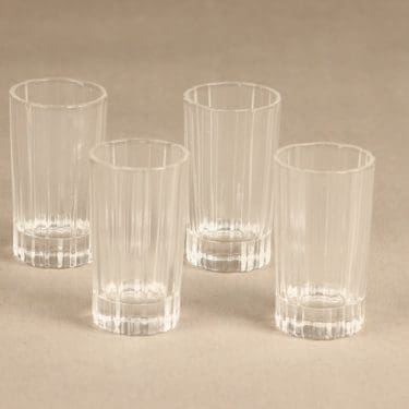 Arabia Spektro snapsilasi, 4 cl, 4 kpl, suunnittelija Heikki Orvola, 4 cl