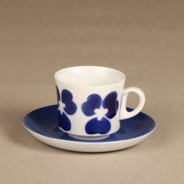 Arabia BR kahvikuppi, sininen, suunnittelija , puhalluskoriste
