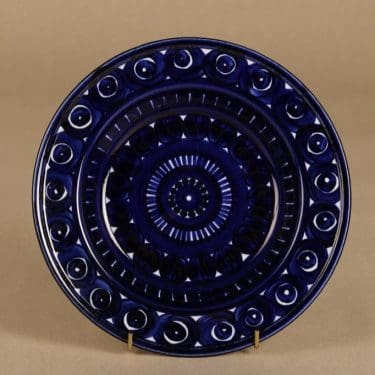 Arabia Valencia lautanen, syvä, suunnittelija Ulla Procope, syvä, käsinmaalattu