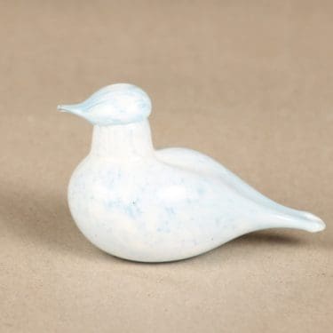 Nuutajärvi koristelintu, Hippiäinen, suunnittelija Oiva Toikka, Hippiäinen, signeerattu, Golden Crested Kinglet